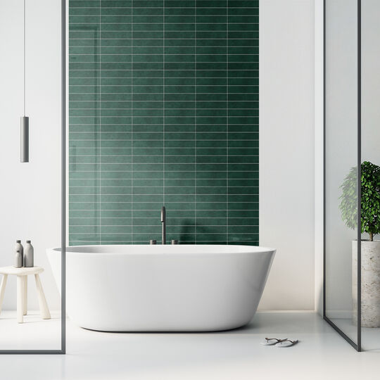 selbstklebende Wandfliese Premium Stacked Tiles emerald image number null